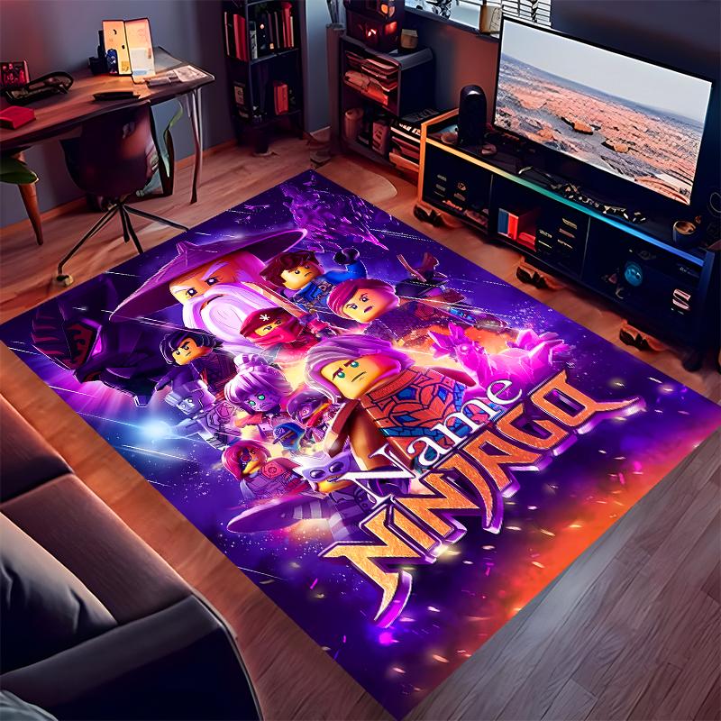 Custom Personalization Lego Ninjago Print Area Rug - Soft, Washable Non-Slip Indoor Mat,Living Room,Home&Office Decorative Rug