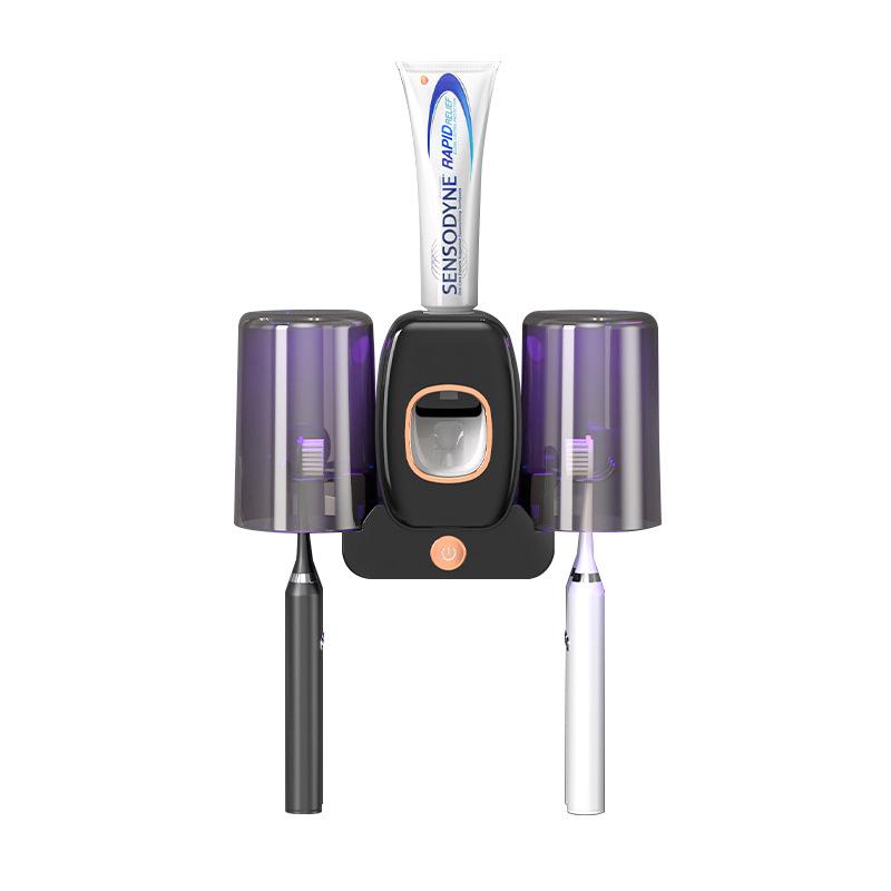 Chytrý UV držák na zubní kartáčky a automatický dávkovač zubní pasty s dvojitými kelímky