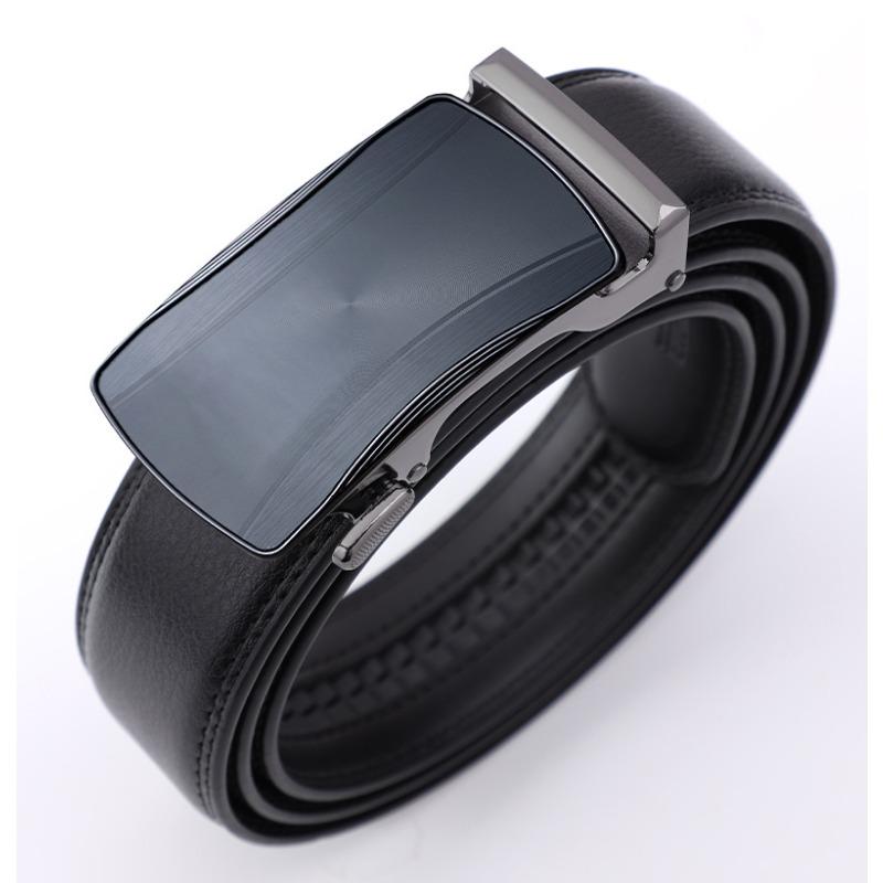 Men's Trousers Trendy Men's Automatic Buckle Leather Trousers Belt Business Casual Young and Middle Aged Belt Men