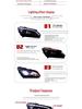 LED Headlight Assembly: Flowing Turn Signals & Daytime Running Lights for 2016-2019 Peugeot 4008/5008