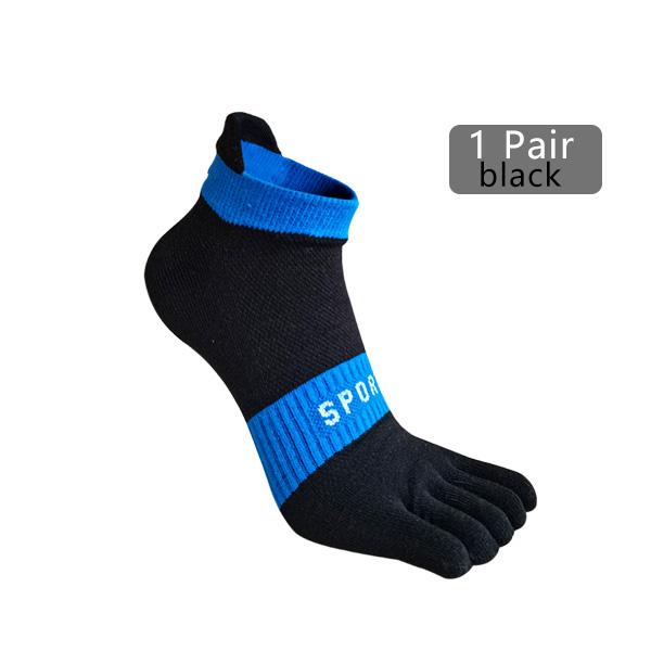 1/5 Pairs Men Ankle 5 Finger Socks Mesh Breathable Compression Sweat-Absorbing Shallow Mouth Fitness Hiking Sport Boat Toe Socks