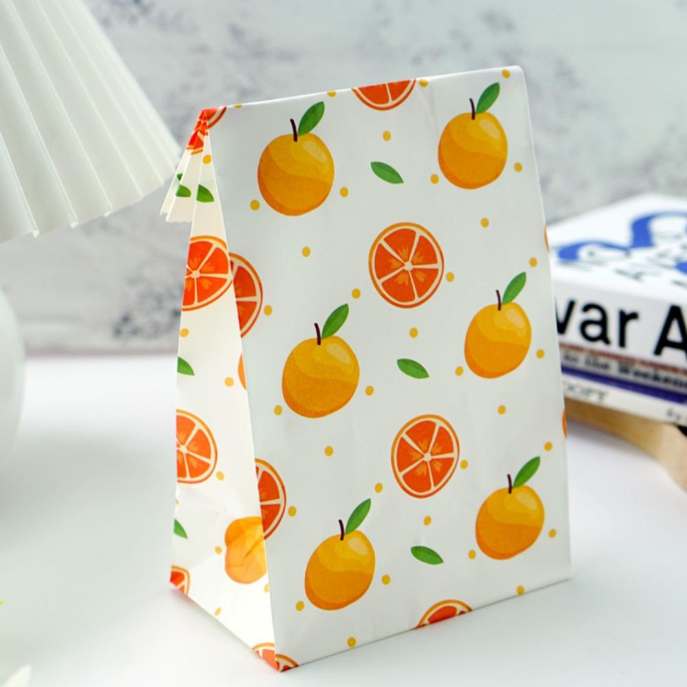 50 шт. бумажные подарочные пакеты для фруктов, конфет, сладостей, подарочные пакеты для вечеринок, арбуз, банан, персик, апельсин, розничные пакеты, крафт-пакеты A003