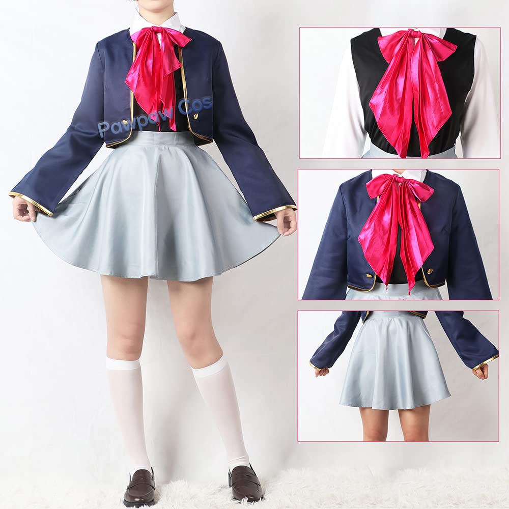 Pawpaw Arima Kana Cosplay Costume Set from Oshi no Ai and Ruby Cosplay for School and Stage Performances Arima Kana (Includes Wig) 9-Piece Ko