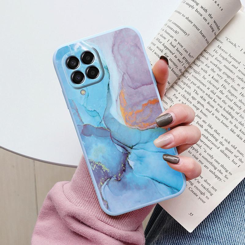 Case For Samsung Galaxy M33 M53 5G Phone Cover Vintage Marble Watercolor Painting Silicone tpu Funda For Samsung M55 M54 M34 M13