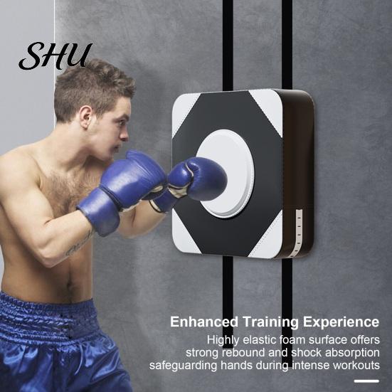 Boxen Trainingspad Wand Kunstleder Elastischer Schaumstoff Halterung Schlaggeräusch Handschutz Kostenlos Taekwondo Trainingsziel Heim-Fitnessstudio Trainingsgeräte