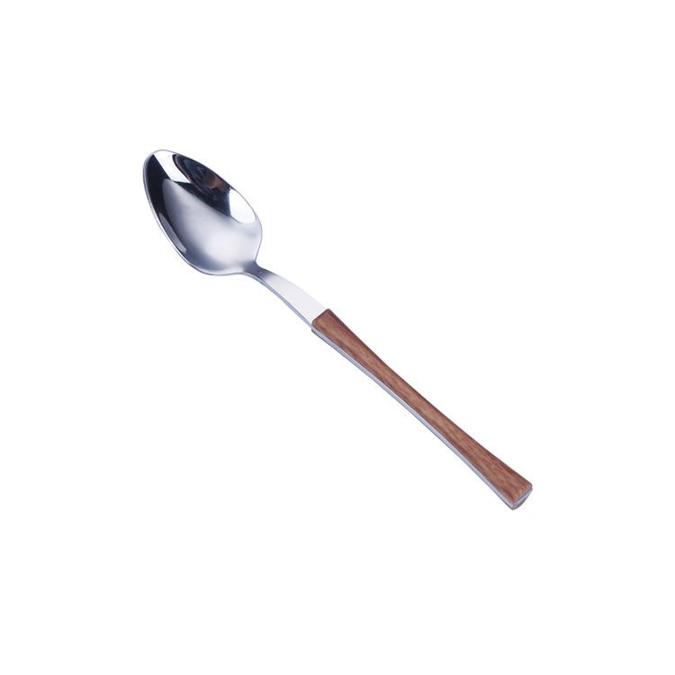 430 stainless steel spoon small waist wooden handle western tableware set tableware steak knife and fork