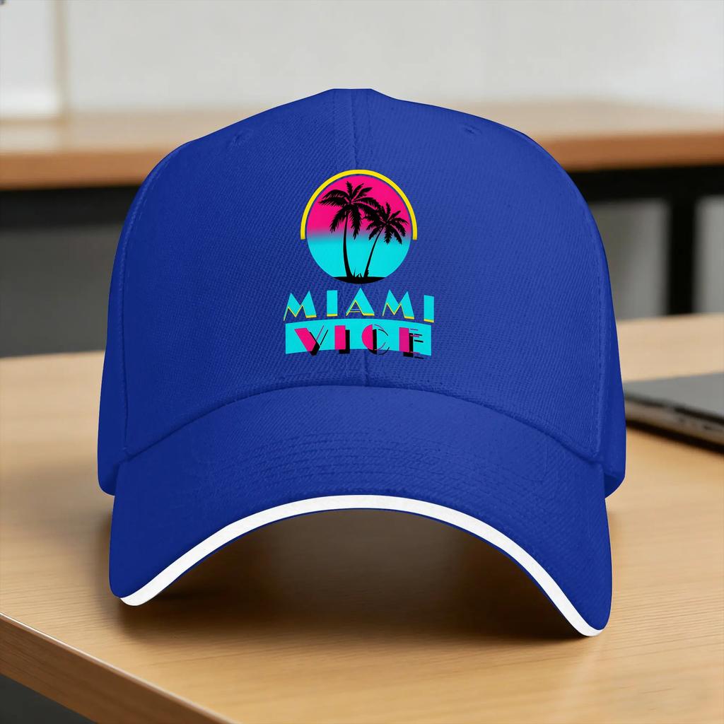 Miami Vice Casual Baseball Cap Summer Trucker Hat Sun Visor Hiking Fishing Snapback Cap Couple Women Y2K Funny Baseball Caps