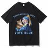 Childless Cat Ladies Vote Blue Aesthetic Fashion Graphic Tees Women Men Gothic Cotton Short Sleeve T-Shirt Vintage Streetwear