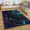 PCB Circuit Board 3D Chip CPU Carpet Rug for Bedroom Living Room Home Sofa Decoration,Children Game Large Decor Floor Mat Gift