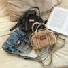 Ny Koreansk Stil Axelväska Casual Denim Mini Axelväska Moderiktig och Mångsidig för Dagligt Bruk Tvättbar Kuddeväska