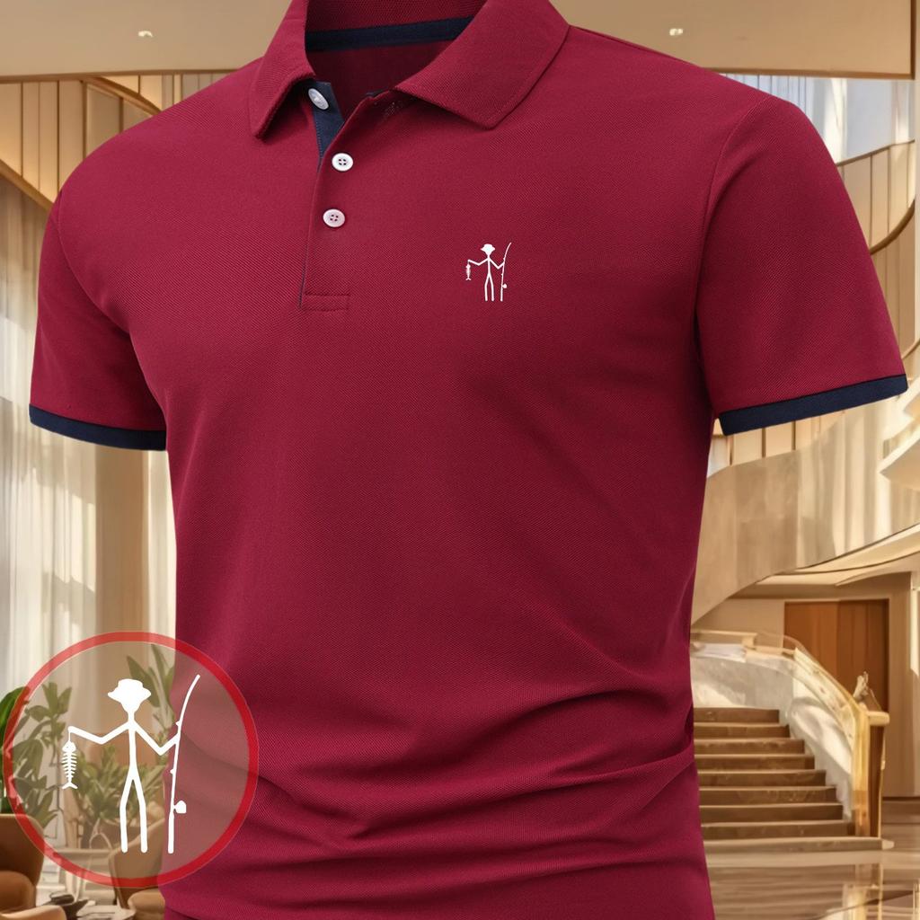 Men's Sport Performance Polo Shirt Fast Drying Short Sleeve Golf Tennis Top for Active Lifestyle