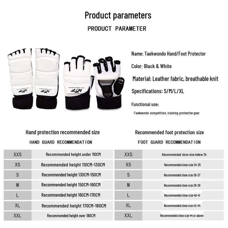 Muay Thai & Taekwondo Protective Gear: Gloves, Hand & Foot Protectors for Adults & Youth