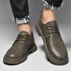 Genuine Leather Men's Dress Shoes Stylish Lace-Up Men Casual Shoes Handmade Classic Men Footwear for Wedding Male Oxfords Flats