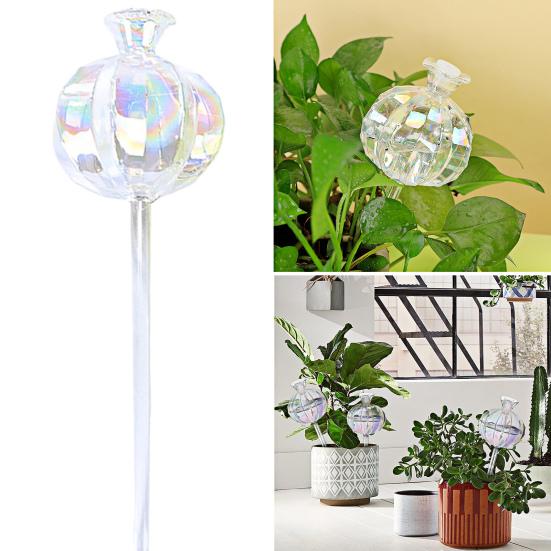 Irisierende Selbstbewässerungskugeln Glas Granatapfelform Automatische Bewässerungskugel Pflanzgefäßeinsatz Bewässerungswerkzeug für Zimmer- und Außenpflanzen Zuhause