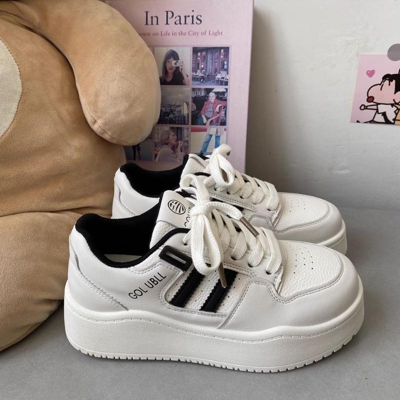 Thick Baseplate Shoes Women's New Autumn Student Casual Little White Shoes Heightening Versatile Women's Shoes