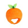 Plüsch-Orange Hut Lustige Warme Dekoration Orange Frucht Hut Kopfschmuck für Bühnenauftritt Abschlussfeier Karneval Halloween Maskenball