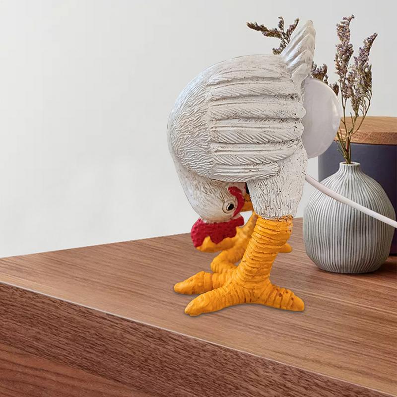 Chicken Lamp Laying Egg Led Egg Night Light Resin Dimmable Nightlight Decoration For Christmas Easter Birthdays Thanksgiving