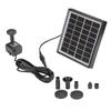 Solar Fountain Pump Energy Saving High Efficiency Black Solar Fountain for Garden Bird Bath Small Pond 2W