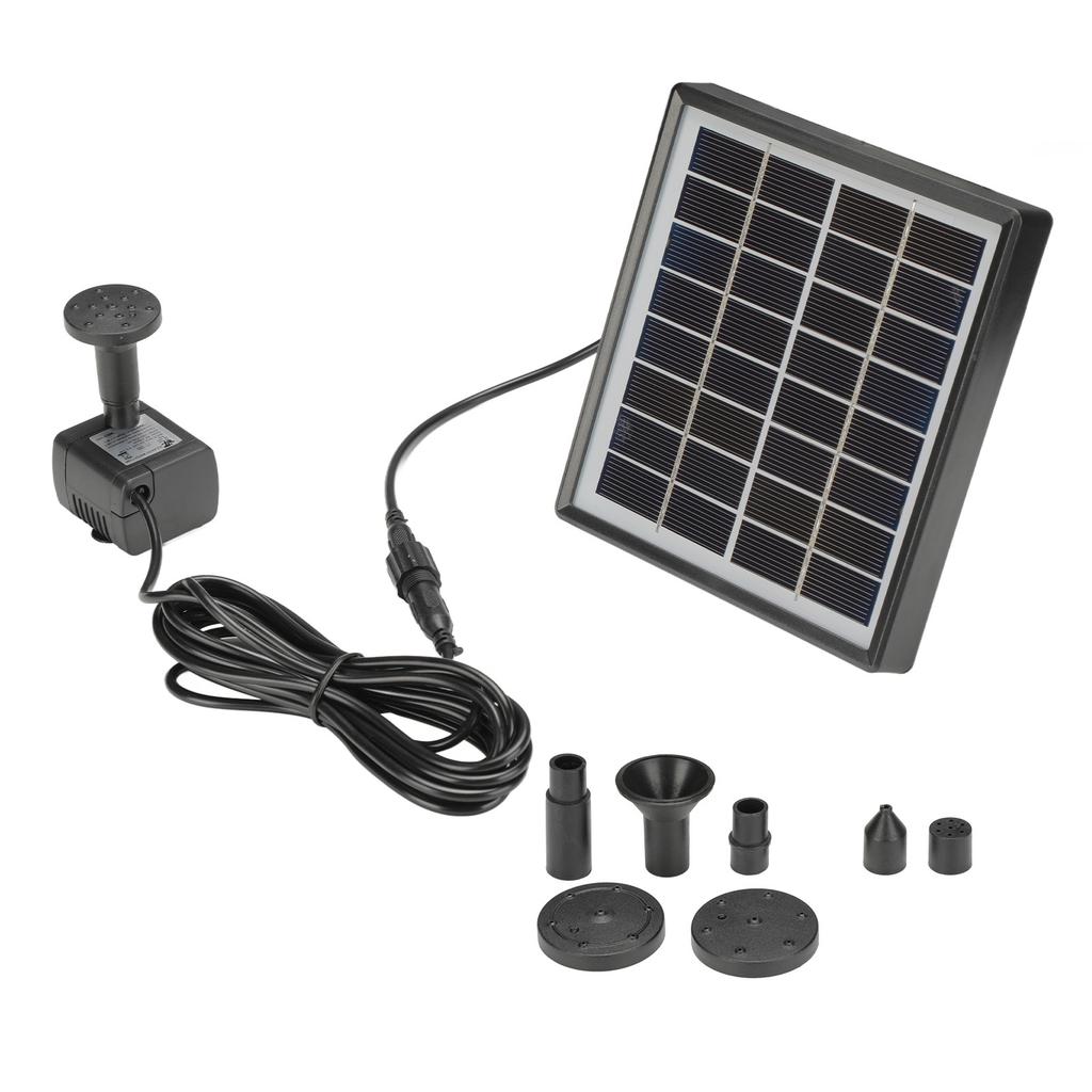 Solar Fountain Pump Energy Saving High Efficiency Black Solar Fountain for Garden Bird Bath Small Pond 2W