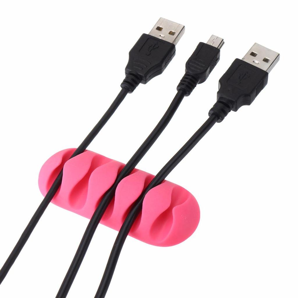 Wire Cord Lead Drop Clips USB Charger Holder Organizer Desk Cable Storage Fairie