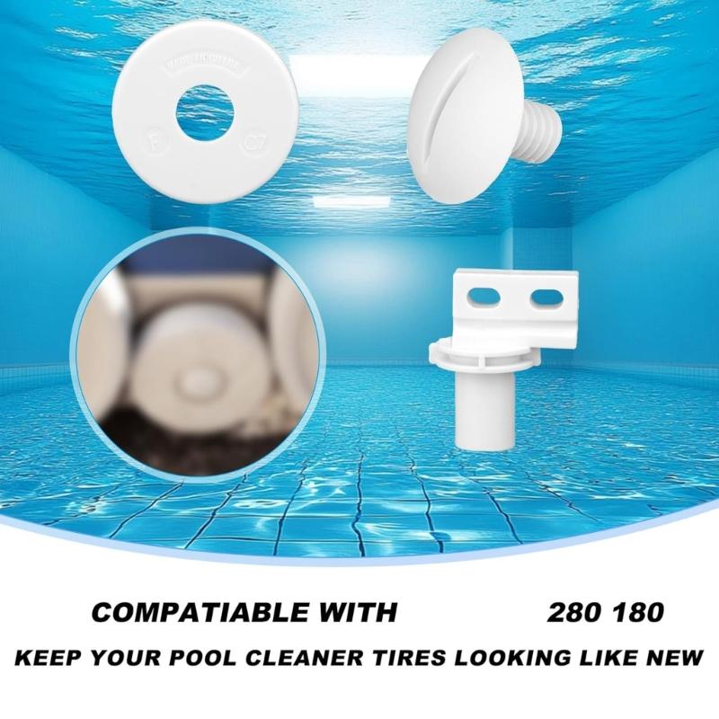 6PCS Pool Cleaner Replacement Parts ABS Plastic Axles Screws Washers Rebuild 280 180 Damage Prevention