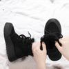 thick-soled snow boots women's winter velvet thickened warm cotton shoes medium tube heightening temperament short boots