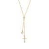 Banyan Tree S925 Silver Cross Clavicle Necklace with Tassel - 2022 Autumn/Winter Fashion Trend