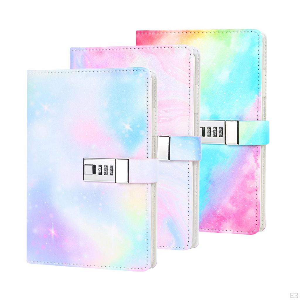 Diary with Lock Combination Journal Organizer ,Thick Travel Locked Locking