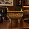 Rectangular Ding Scent Burner Traditional Chinese-Style Vessel Ceremonial