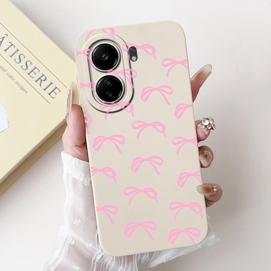 For Xiaomi Redmi 13C Case Cover Popular Flower Bowknot Soft TPU Silicone Shockproof Bumper For Xiaomi Poco C65 Redmi13C 4G Funda