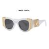 Gorgeous High-quality Sun Glasses with Latest Personality Alloy Decorations for Vintage Catwalk Trend Stylish Ladies