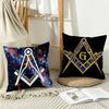 COOL FFreemasonry Symbol Pillow Case Pattern Printed Pillowcase For Living Room Sofa Cushion Cover