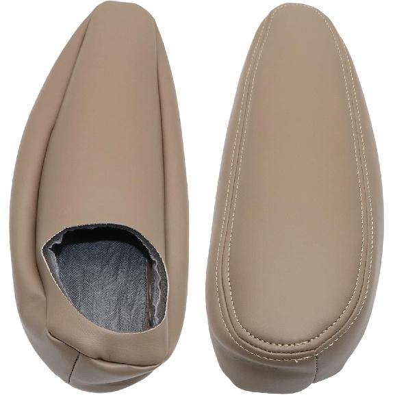 SecosAutoparts Armrest Cover Replacement Leather Seat Cover Med Tan Compatible with Chevy Silverado 1500 2500 3500 Tahoe Sierra Suburban Avalanche
