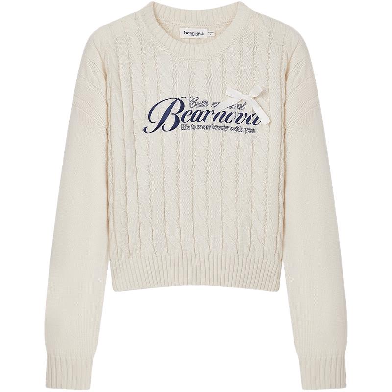 

Teenie Weenie Women s Bowknot Cable Knit Sweater M