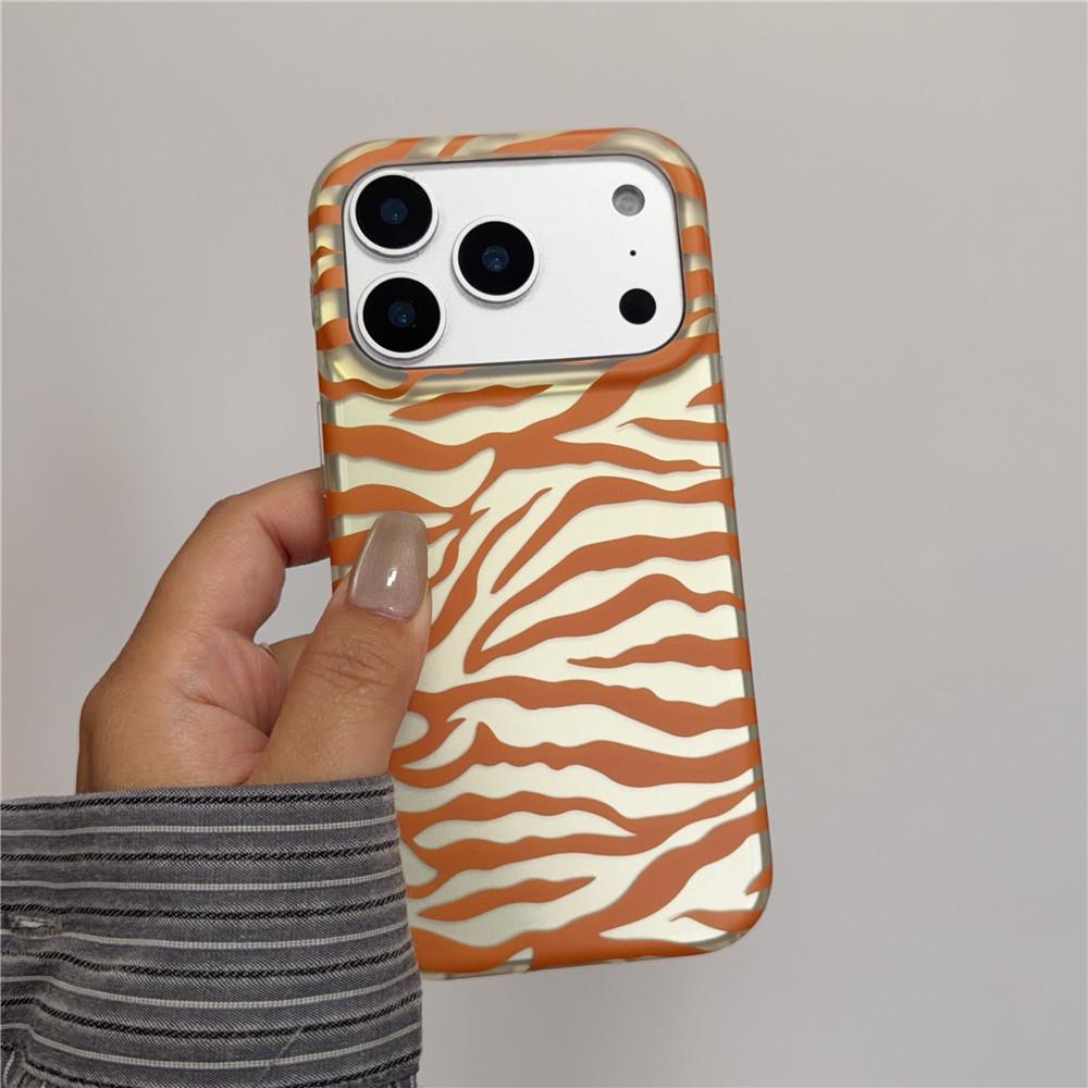 Khaki Zebra Muster iPhone 17 Pro Hülle: Sturzsicher, Hochwertiges Gefühl, Kompatibel mit iPhone 14/13/16PM