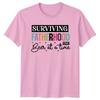 Surviving Fatherhood One Beer At A Time Funny Dad TShirt a