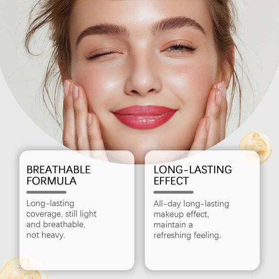 Skin Friendly Foundation 30G Color Changing Liquid Foundation, SPF 50 Natural Deep Tone Pore Coverage Long-Lasting Lightweight Makeup Concealer