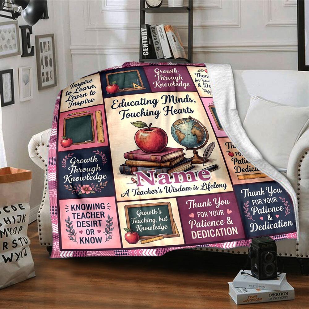 Teacher Appreciation Home Blanket Customize Your Names Soft Cozy Lightweight Allseason Multipurpose Blanket For Picnics Sofas Offices Beds Living
