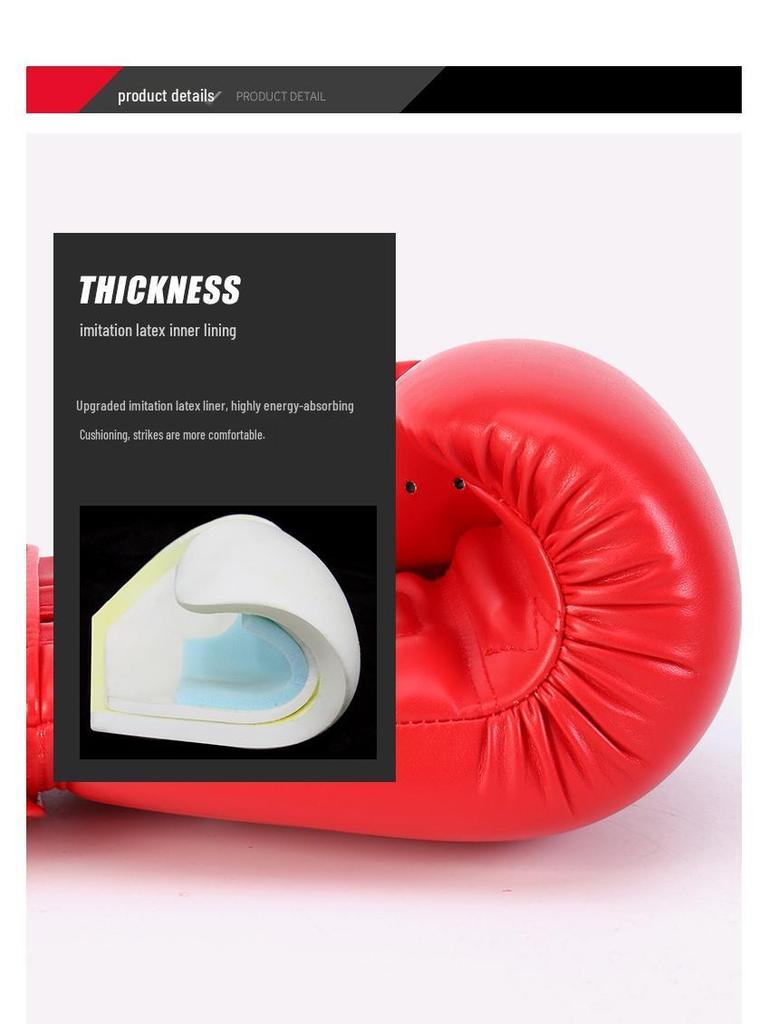 Jiuri Mountain Boxing & Sanda Gloves: Adult & Child Muay Thai & Kickboxing Faux Leather Gloves