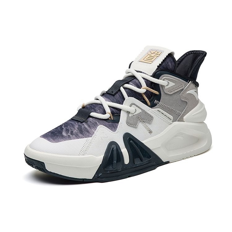 Anta Badass 4.0 Slip Resistant Durable Low Top Skate Shoes Men Skate Shoes Koala-Gray 112238080-2