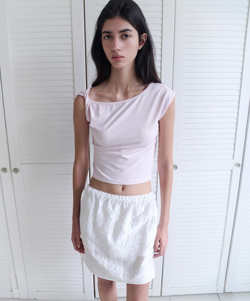 Annies Sietta Satin Midi Skirt (White)