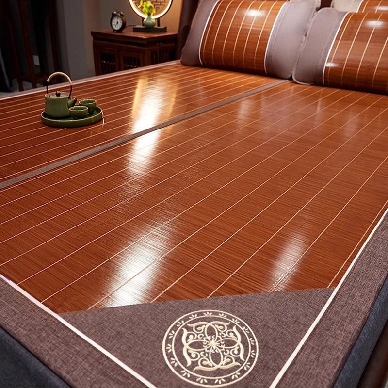 Master Xi 2025 Dual-Use Bamboo and Ice Silk Straw Mat for Summer and Winter