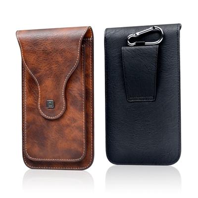 Funda con Clip para cinturón de escalada al aire libre, bolso de cintura de cuero sintético Retro para hombre, soporte para teléfono