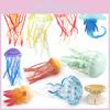 Oceanic Marine Animal Plastic Jellyfish Figure Static Collectible Model For Aquarium Displays