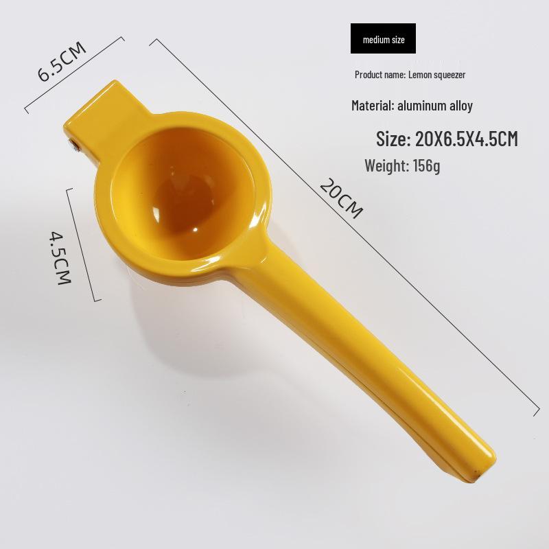 Aluminum Alloy Lemon Squeezer: Compact Manual Fruit Press for Kitchen Use.