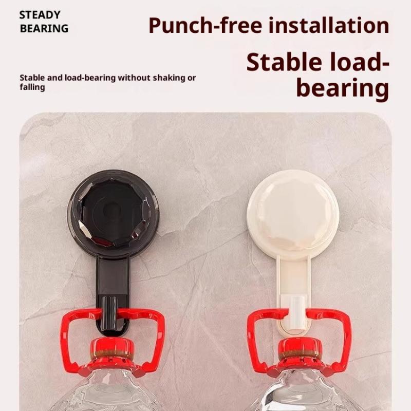 Powerful Suction Cup Hooks Traceless Heavy Duty Robe Towel Hook Keys Clothes Bag Hanger Hook Bathroom Kitchen Organizer Hook