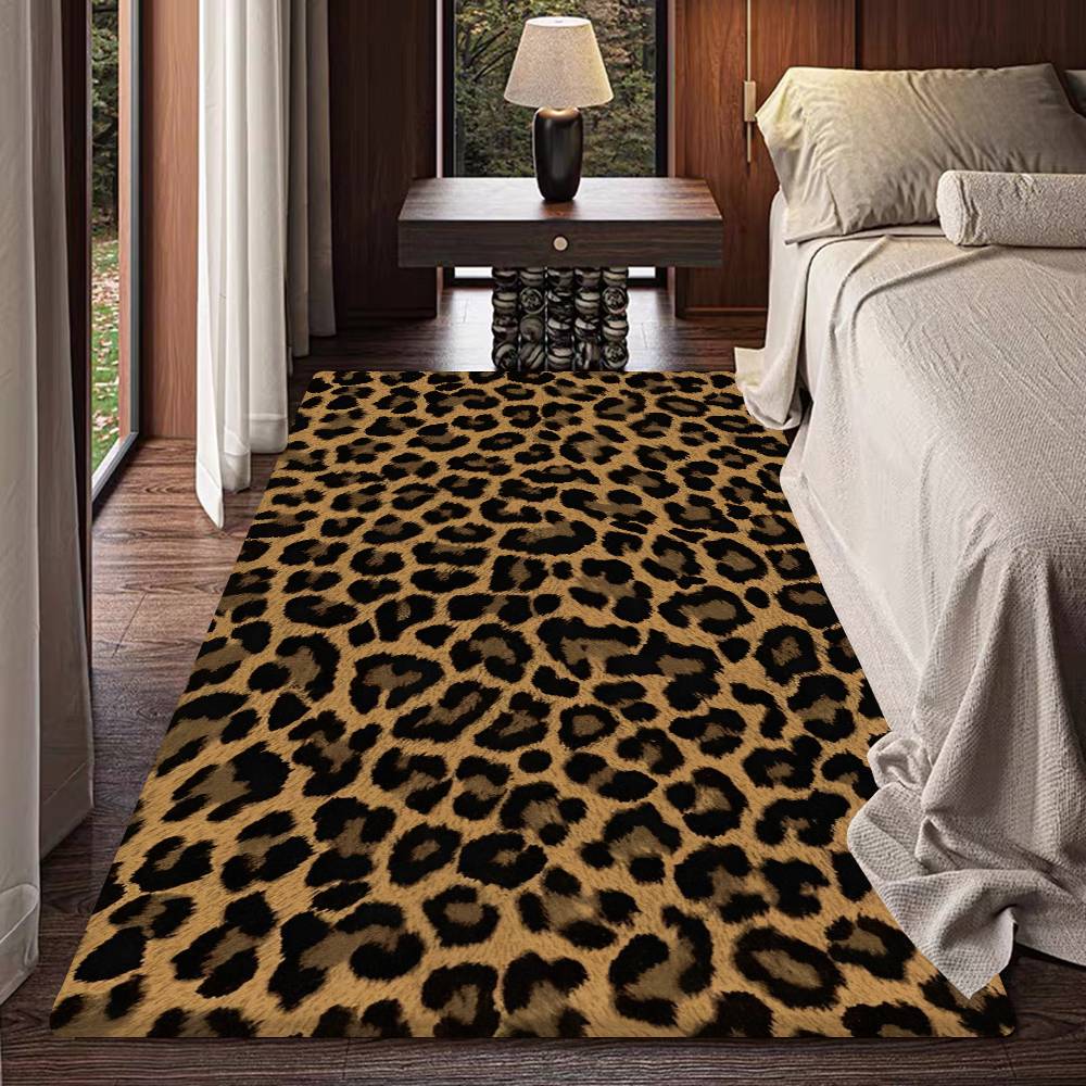 Leopardenmuster Fußmatte Nordischer Stil Schlafzimmer Wohnzimmer Fußmatte Haus Balkon Anti-Rutsch Alfombra