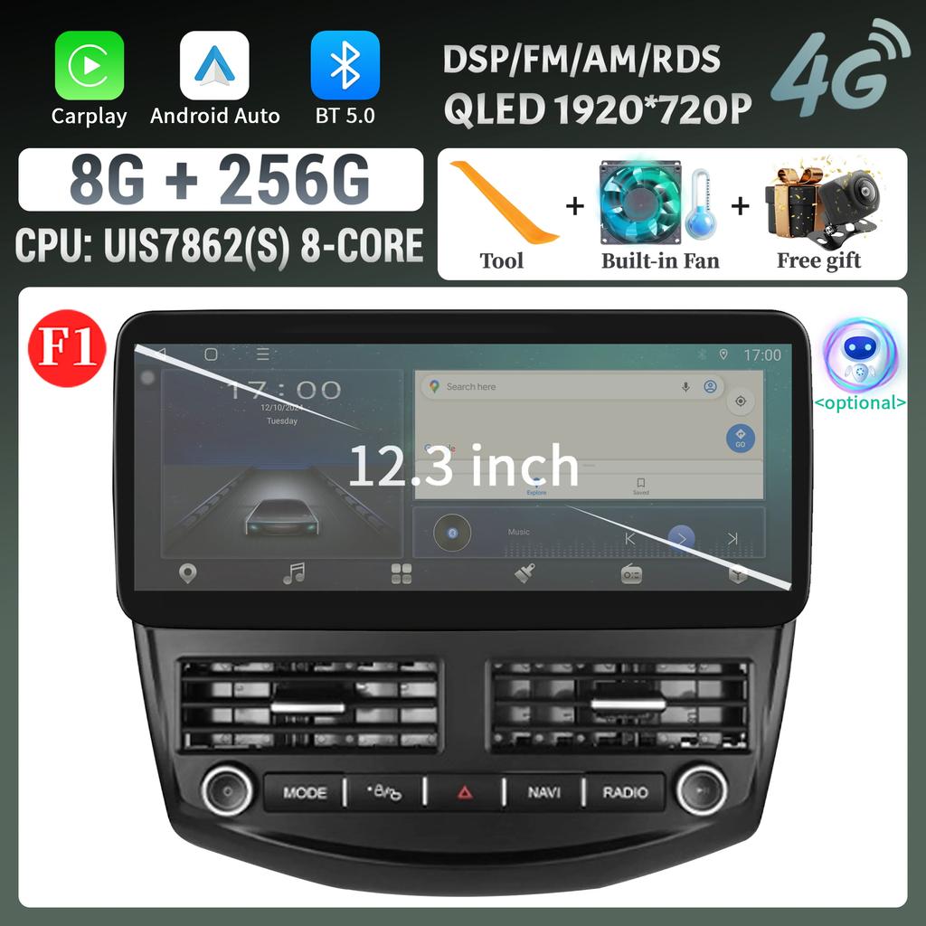 12.3inch Android Car Radio For Ford Focus 3 Mk 3 2011-2019 Multimedia 4G GPS Wireless Bluetooth Carplay Head Unit Stereo Screen
