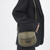 New COACH Georgie Leather Saddle Bag, Bacchus Bag, Shoulder Bag, Crossbody Bag, Shoulder Bag Small Women's Olive Green C2805-QBDB7