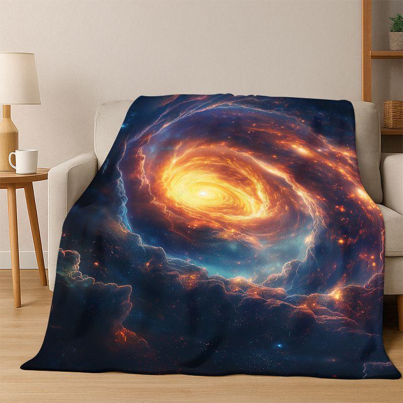 Univers Milchstraße Weltraum Sterne Galaxie Erde Flanelldecke Weiche Warme Überwurfdecke für Schlafzimmer Wohnzimmer Bett Reise Camping